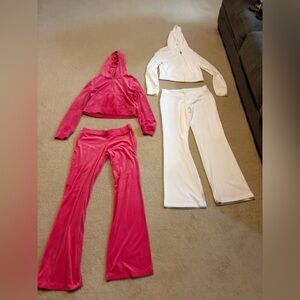 Juicy Couture Pink and White Jacket Set